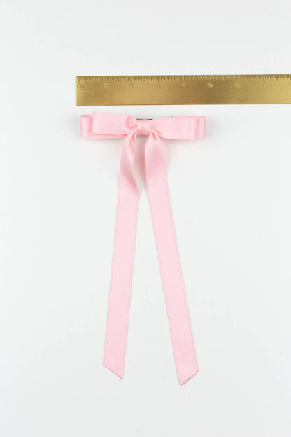 Grace & Grandeur Micro Alice Matte Satin Bow Barrette