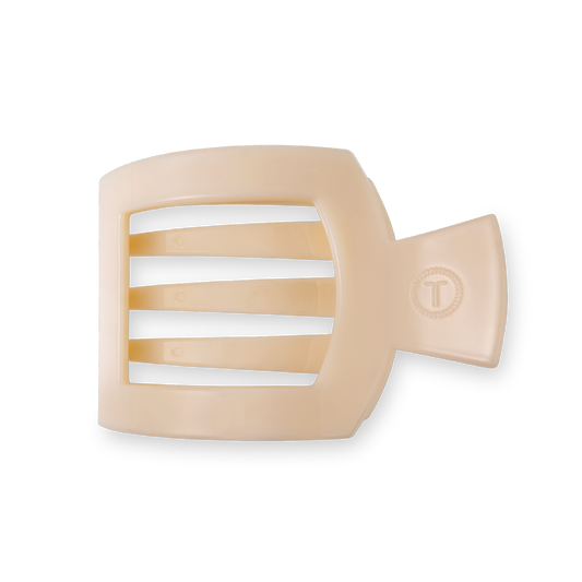 TELETIES - Almond Beige Medium Flat Square Clip