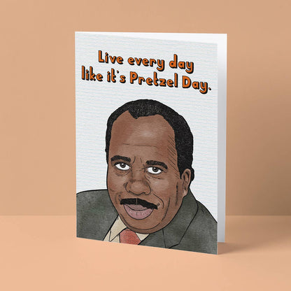 Pretzel Day Card