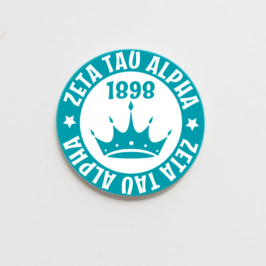 Zeta Tau Alpha Greek Merit Badge Button - 2.25 inch