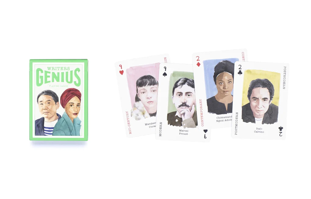 Writers Genius Playing Cards