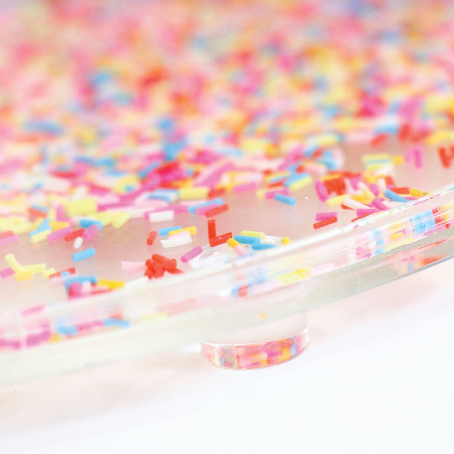 Acrylic Sprinkles Cake Plate