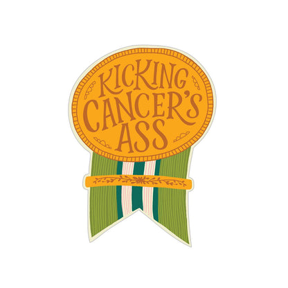 Kicking Cancer’s Ass Sticker Card