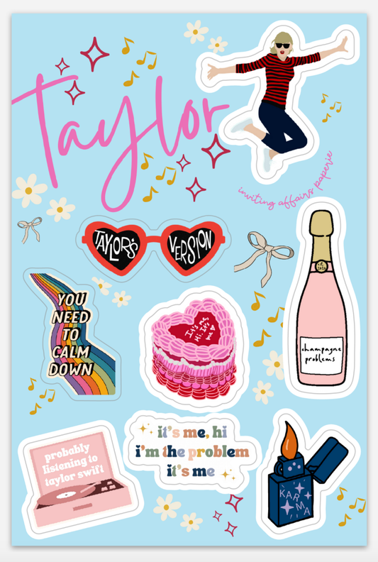 Taylor Sticker Sheet (Taylor Swift)