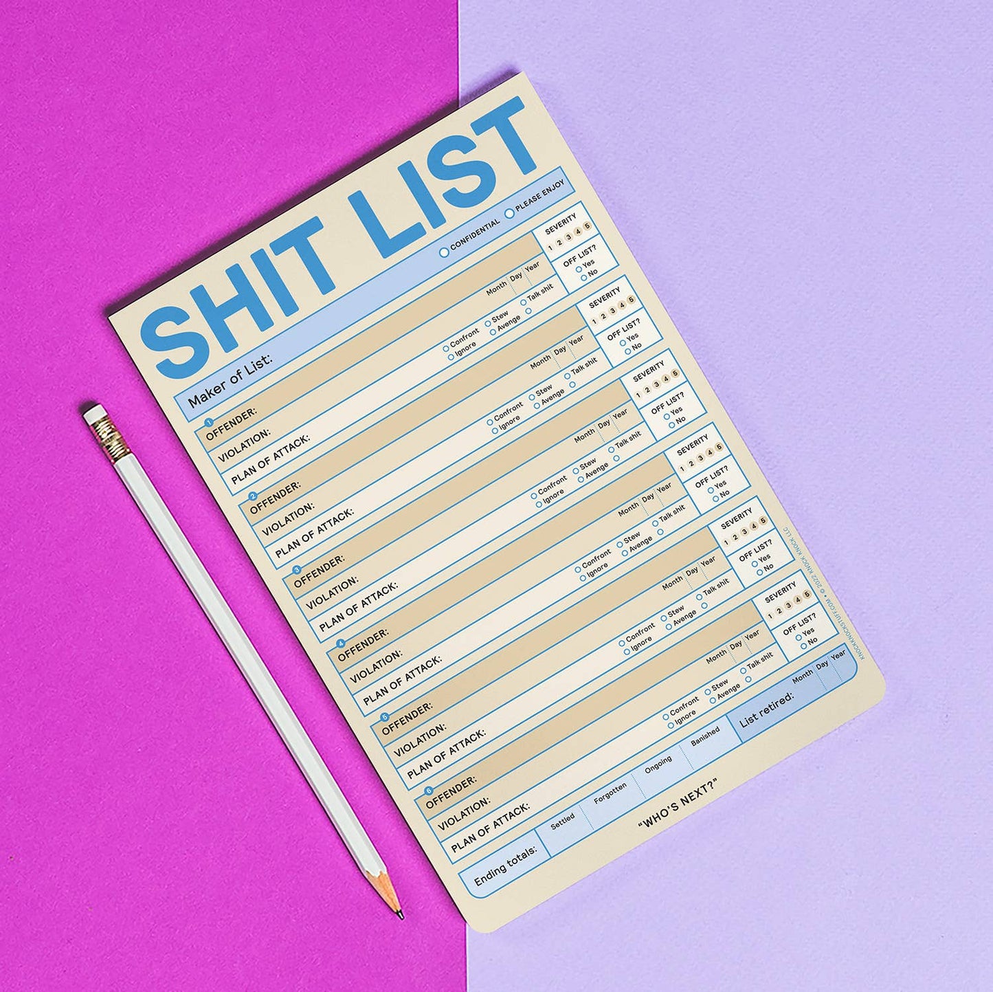 Shit List Pad (Pastel Version)