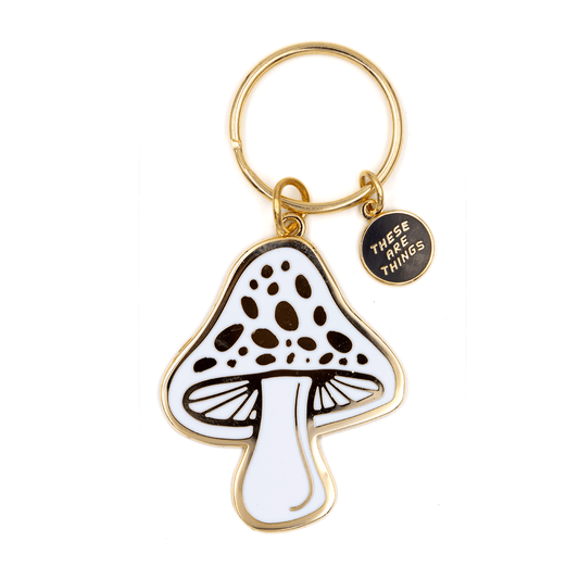 Golden Mushroom Keychain