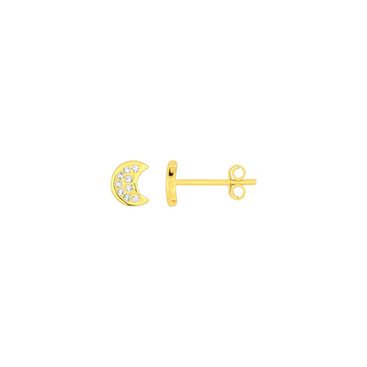 Moon Studs Gold