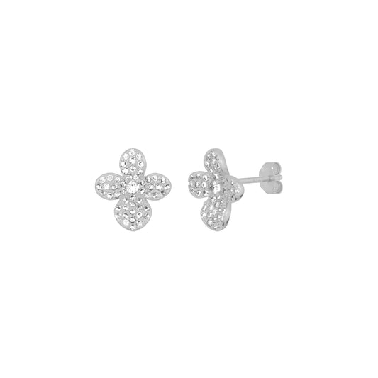 Sakura Studs Silver