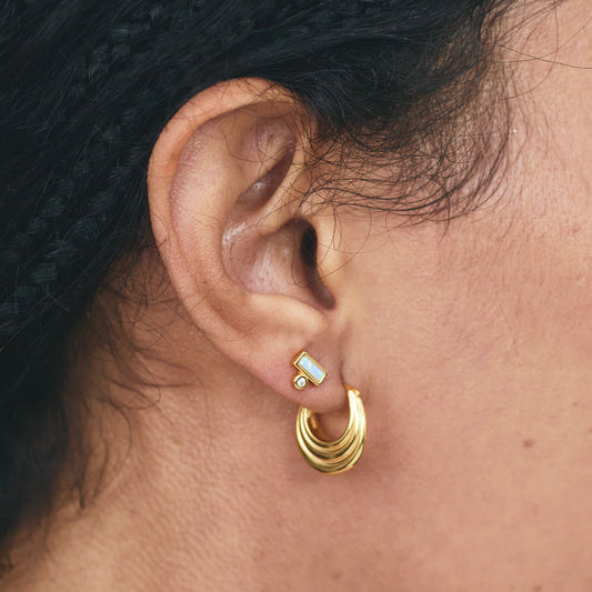 Ashton Opal Studs in Gold