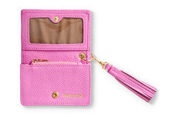 Disco Leather Wallet in Petal