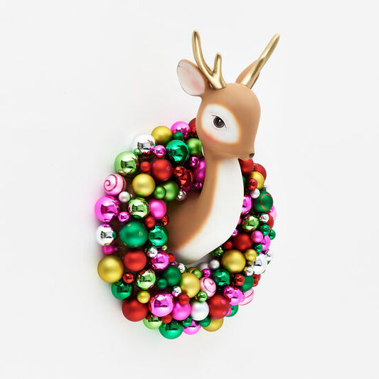 Deer Bust with Wreath