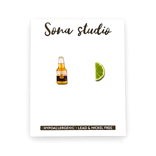 Beer with Lime Earrings