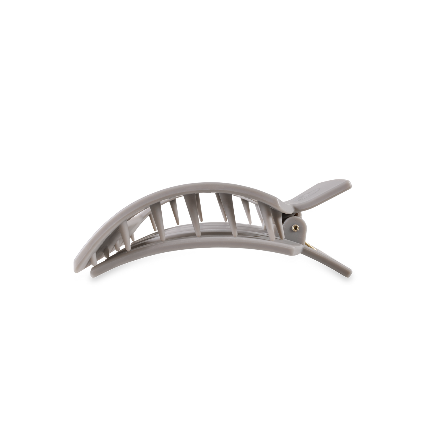 TELETIES - Square Flat Hair Clip | Med. | Silver Flames