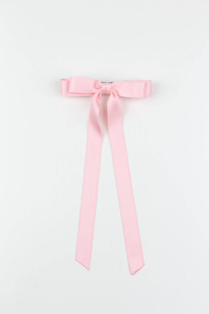 Grace & Grandeur Micro Alice Matte Satin Bow Barrette