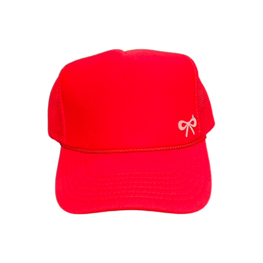 Mini Bow Red Trucker