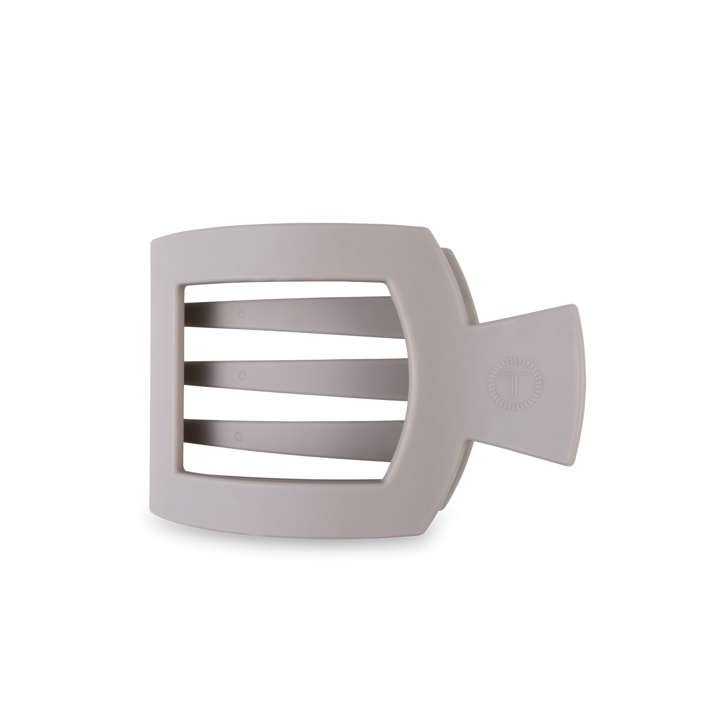 TELETIES - Square Flat Hair Clip | Med. | Silver Flames