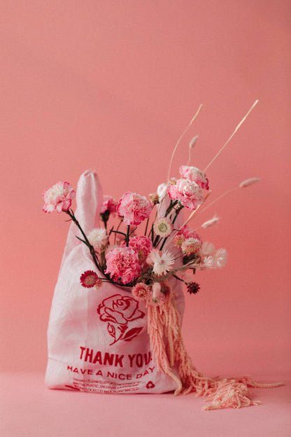 Thank You Tote // Rose on Pink // Lauren DiCioccio