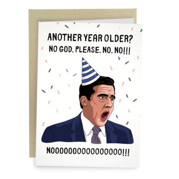 Sleazy Greetings - Michael Scott NOOOO - TV Show Inspired Birthday Card