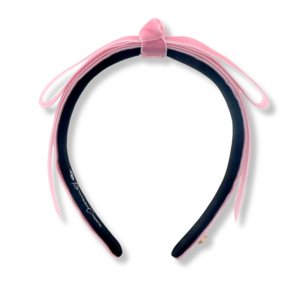 Brianna Cannon - Thin Light Pink Ribbon Bow Headband