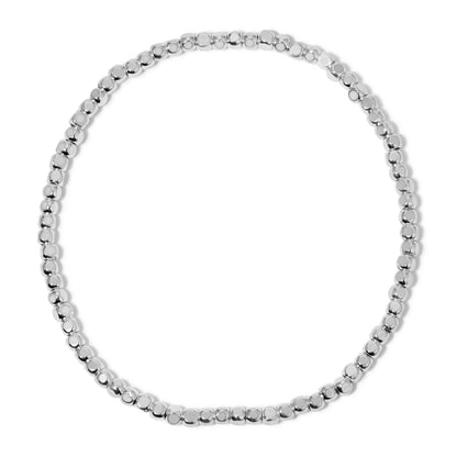 Petite (2.5mm) Cube Bead Bracelet - Silver