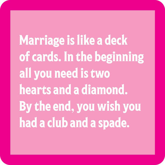 DOM Coaster - Marriage like a deck of cards