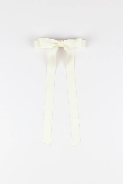 Grace & Grandeur Micro Alice Matte Satin Bow Barrette