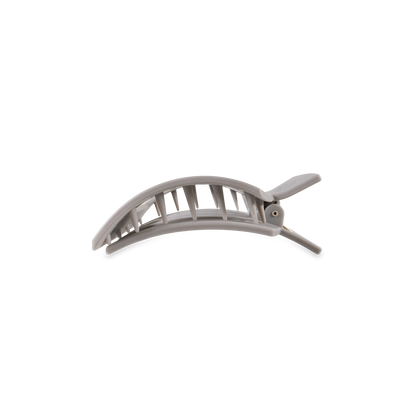 TELETIES - Square Flat Hair Clip | Small | Silver Flames