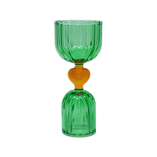 Tipsy Turvy Double Shot Glass, Green