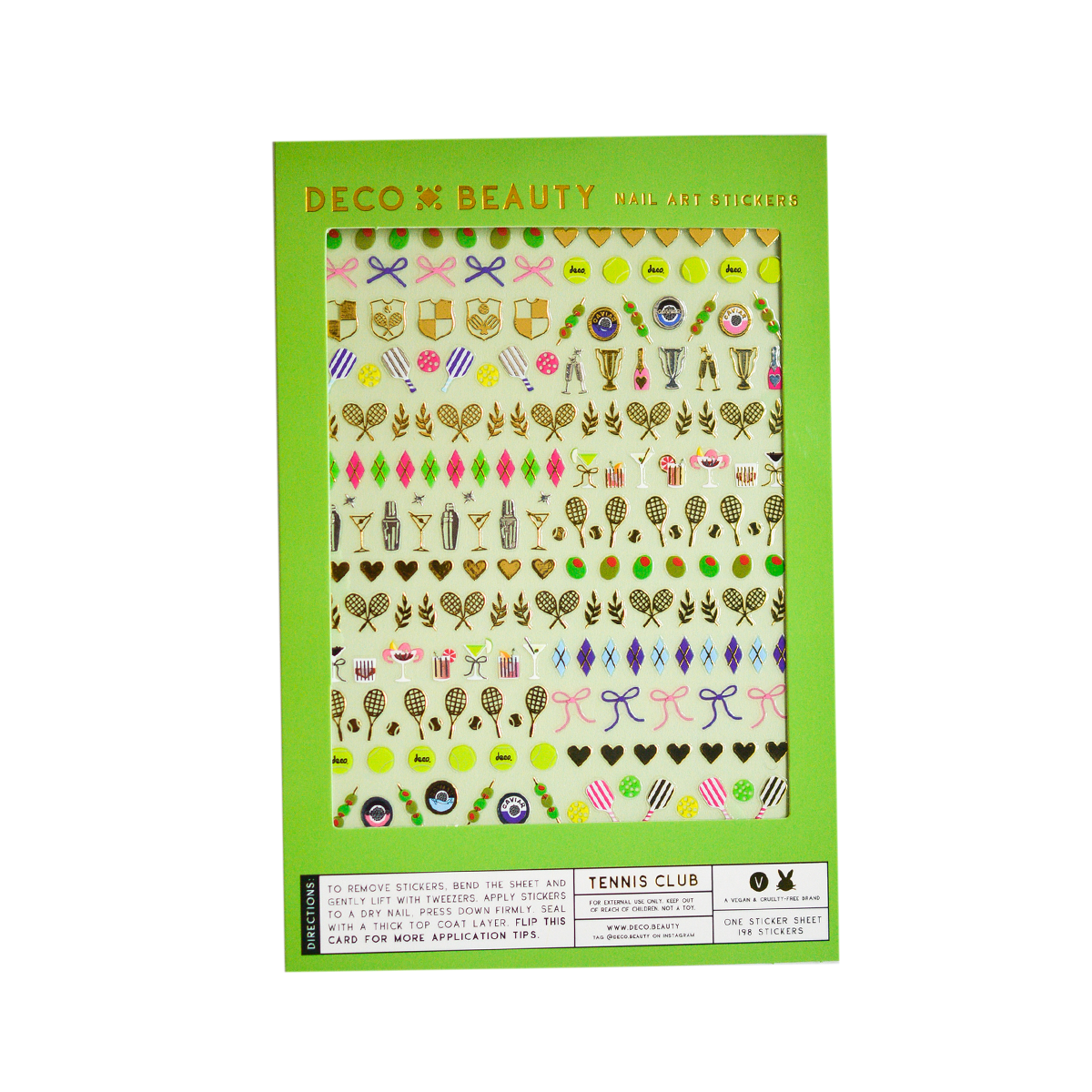 Tennis Club Nail Art Stickers