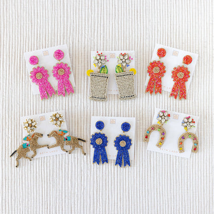 Beth Ladd Collections - Colorful Horseshoe Earrings