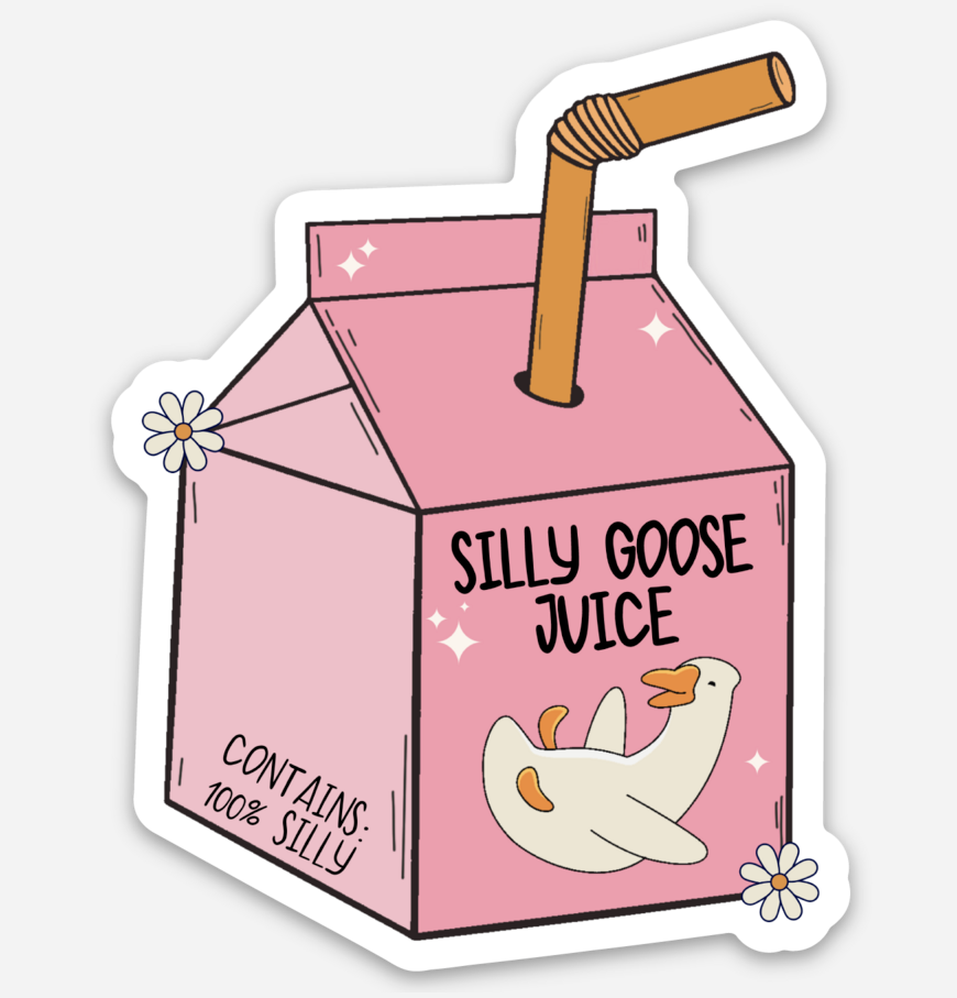 Silly Goose Juice Sticker