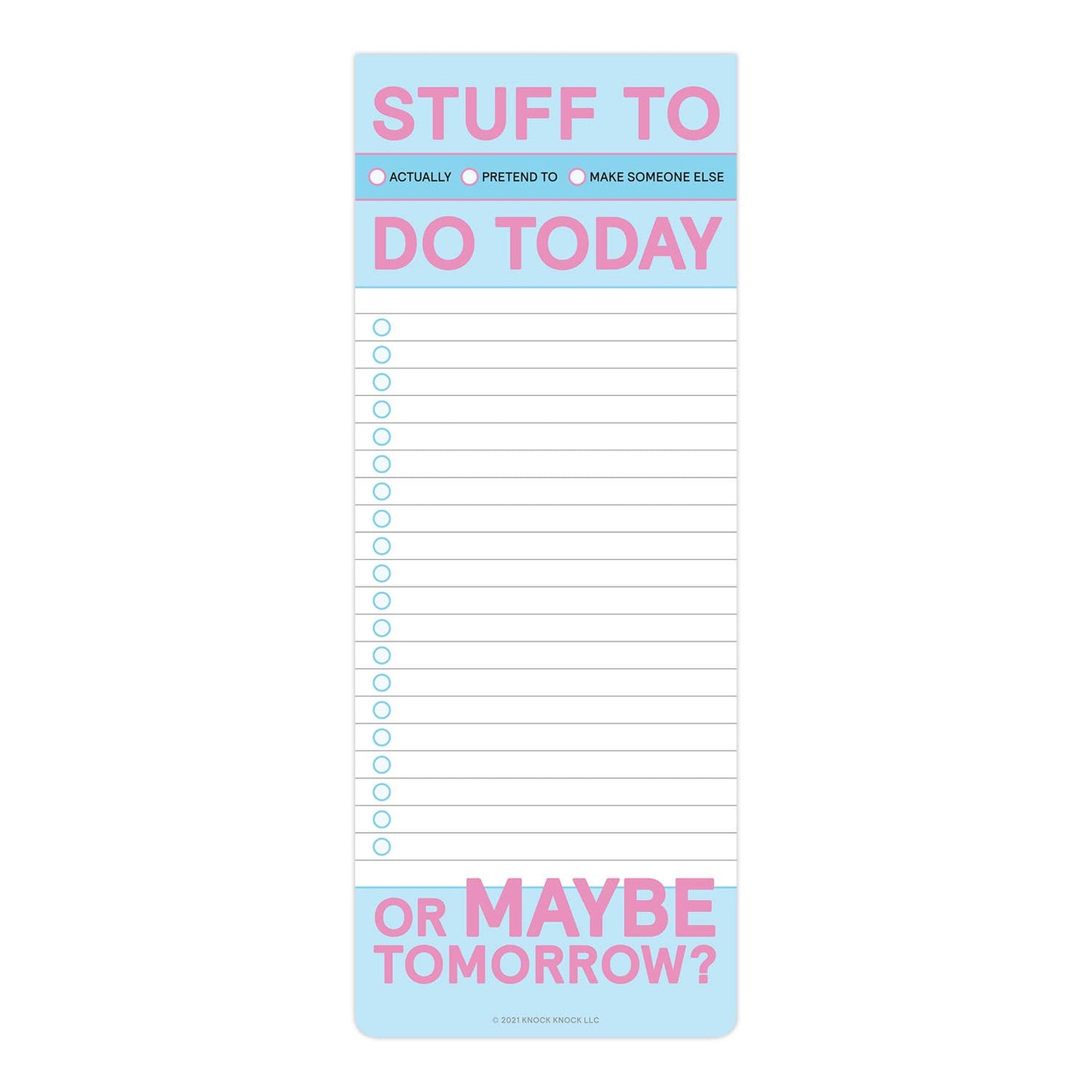 Stuff to Do Today Make-a-List Pad