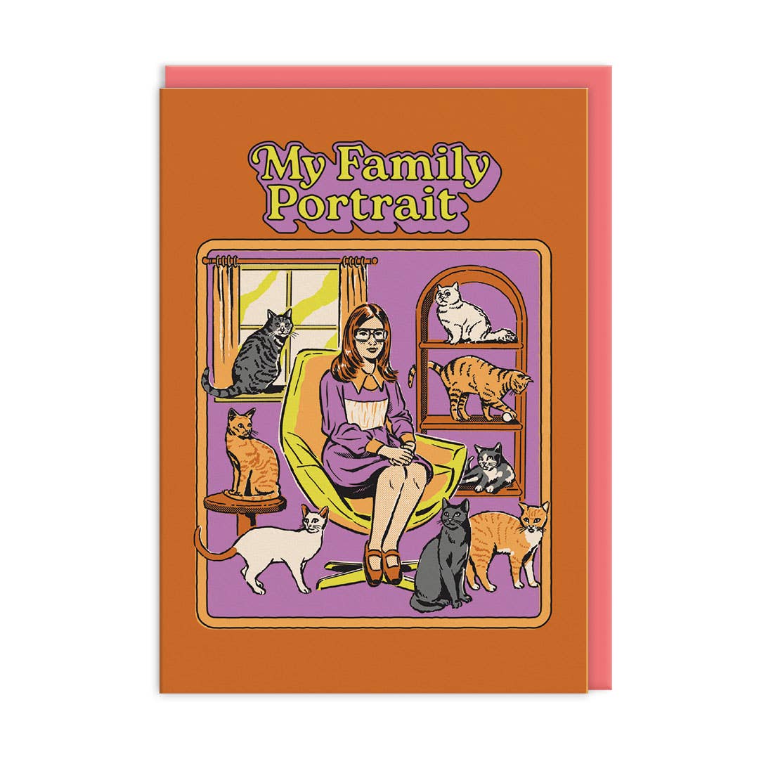 Family Portrait Cats Card