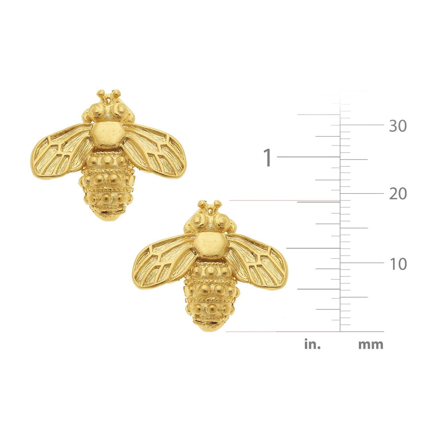 Gold Bee Studs