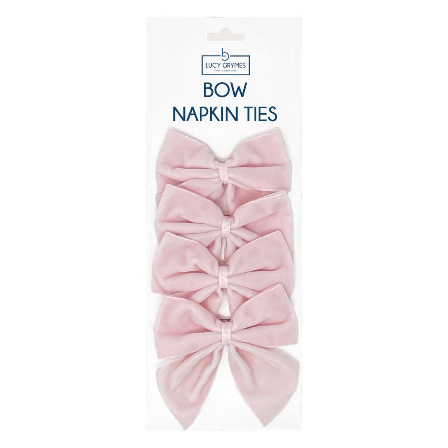 Lucy Grymes Designs - Light Pink Bow Napkin Ties