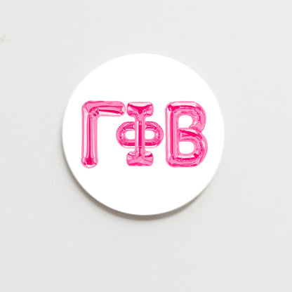 All Sorority Greek Balloon Button