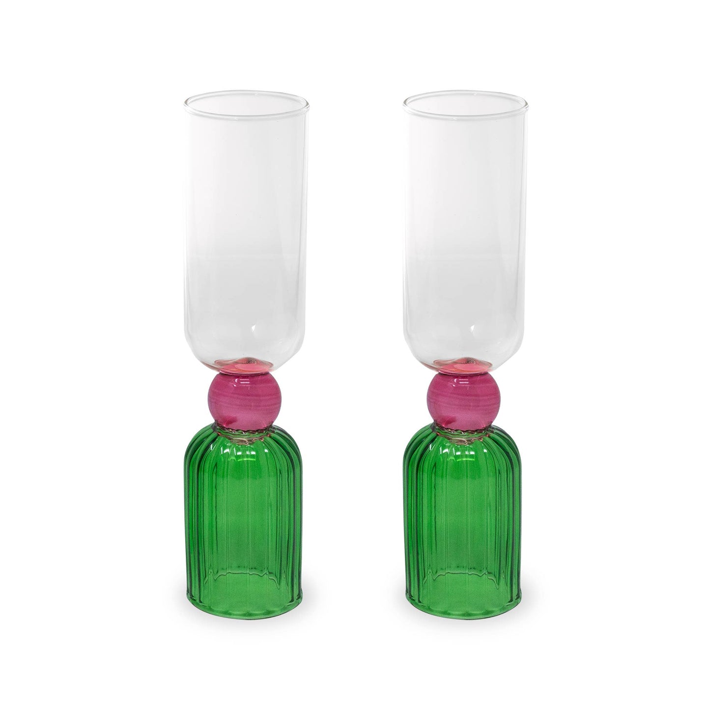 Tipsy Turvy Bar Glass Set, Colorblock