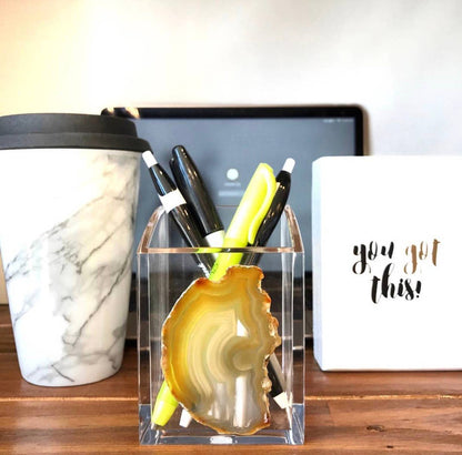 Agate Makeup Brush Holder