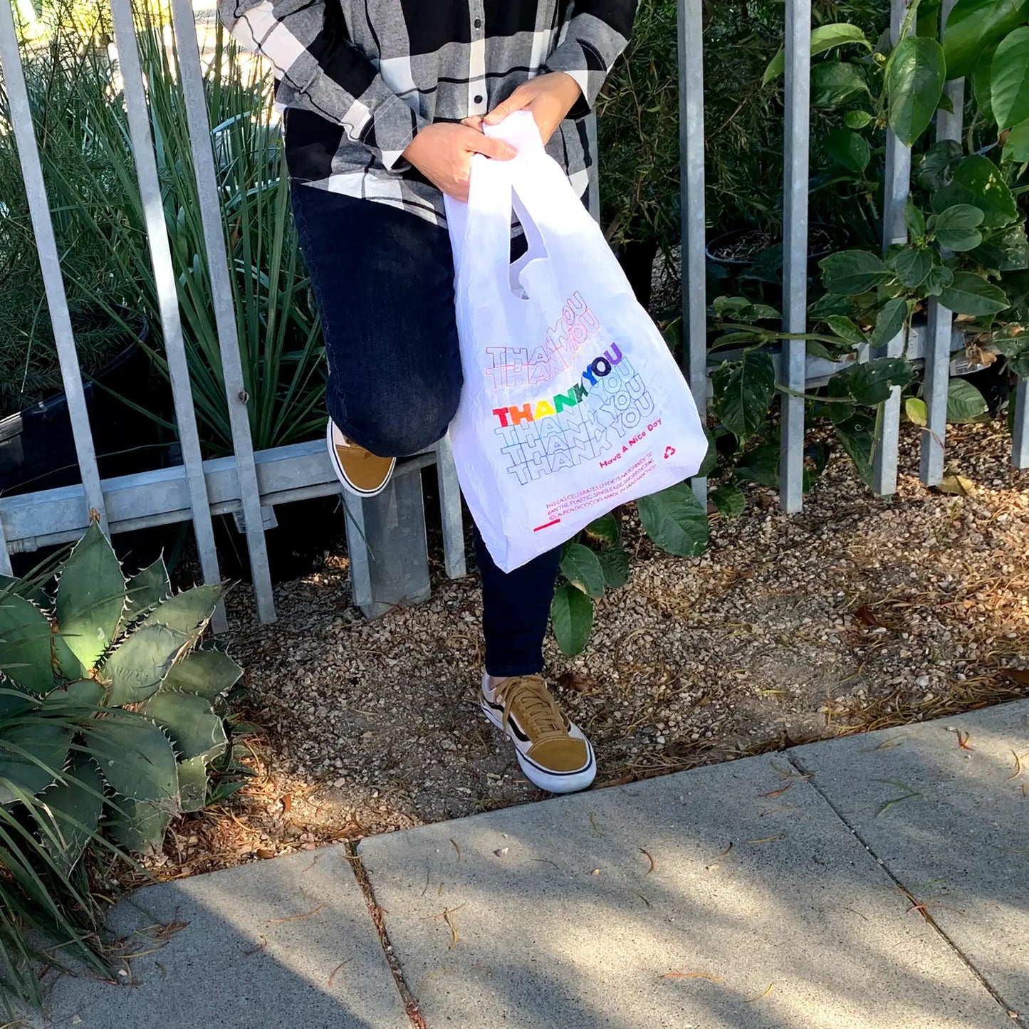 Thank You Tote // Rainbow TYTY On White // Lauren DiCioccio