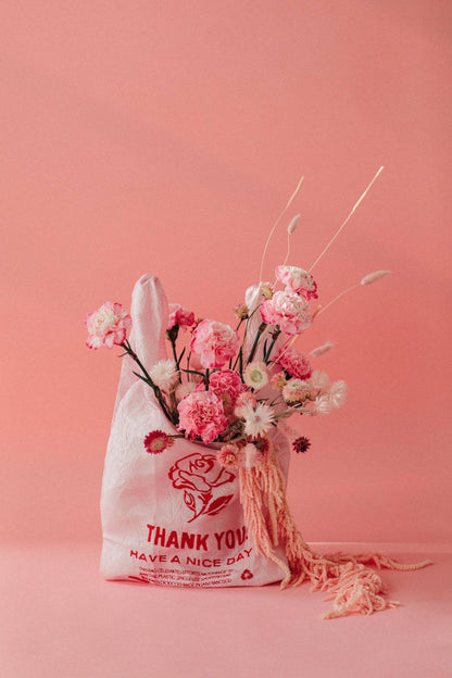 Thank You Tote // Rose on Pink // Lauren DiCioccio