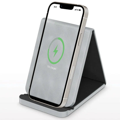 Folding Leather Wireless Charging Stand