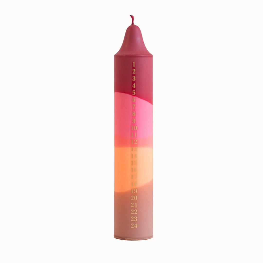 Advent Candle, Christmas Calendar - Earth Tones