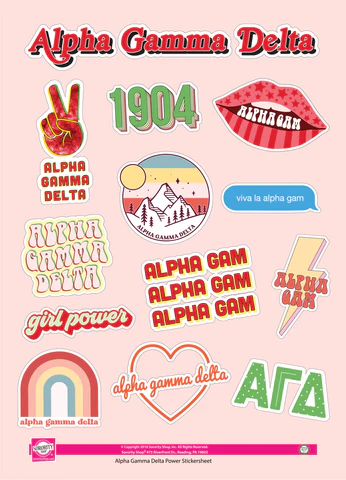 All Sorority Girl Power Sticker Sheet