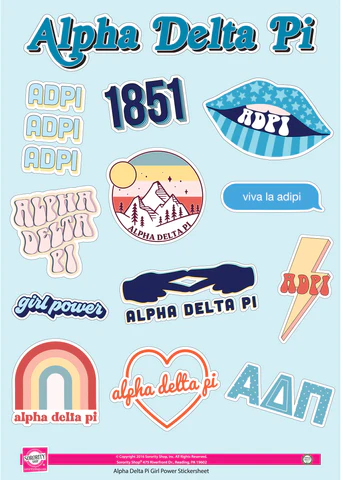 All Sorority Girl Power Sticker Sheet