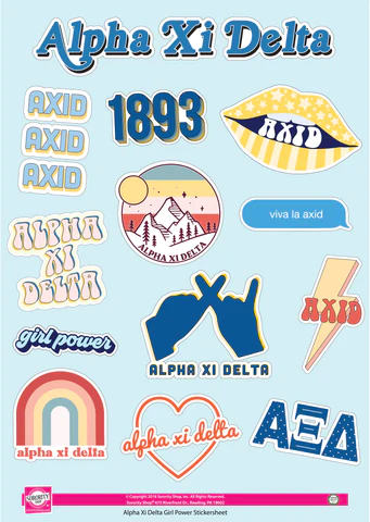 All Sorority Girl Power Sticker Sheet