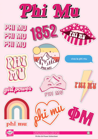 All Sorority Girl Power Sticker Sheet