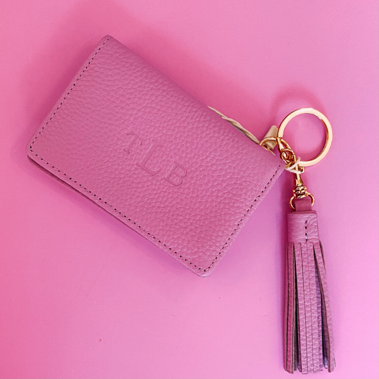 Disco Leather Wallet in Petal