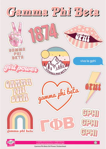 All Sorority Girl Power Sticker Sheet