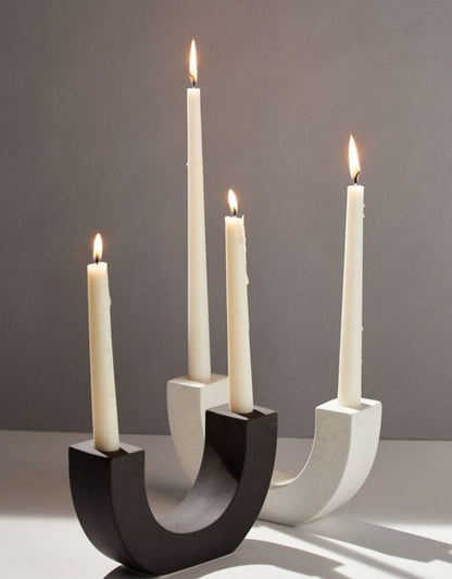 U Shaped Taper Candle Holder