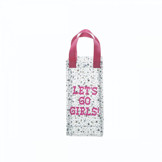 Let's Go Girls Clear Wine Bag